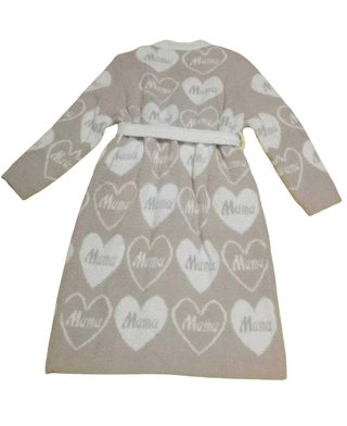 Checkered Buttery Robe S/M / Light Grey and White with White Border