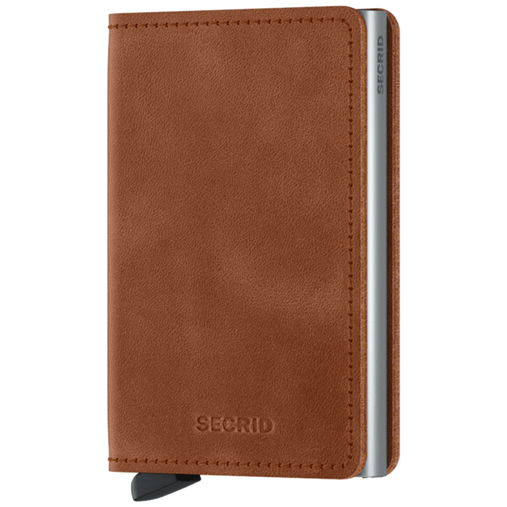 Secrid Slim Wallet - Vintage Cognac Silver