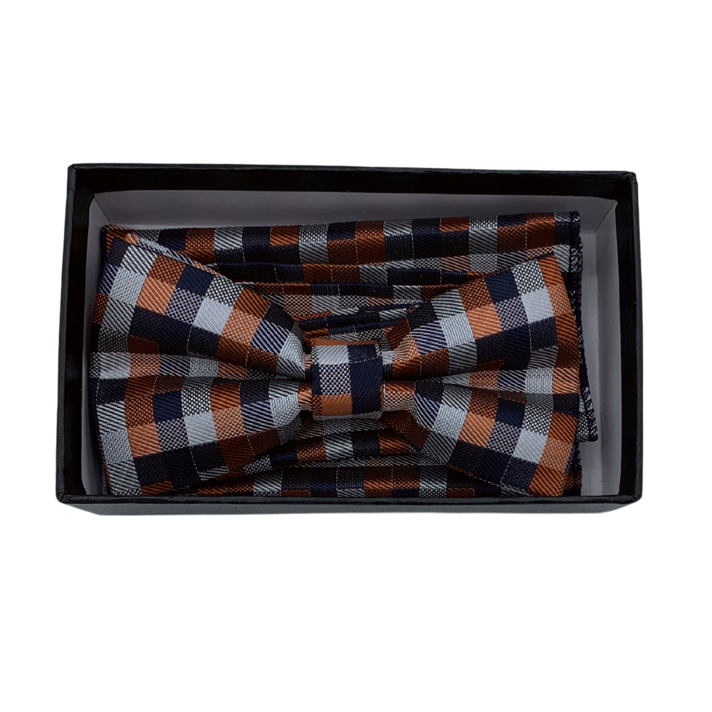 7 Downie St. Clip on Bow Ties & Pocket Square Set - Assorted Styles