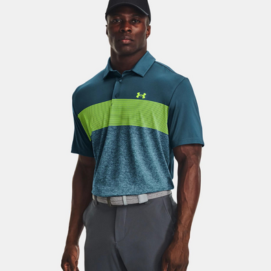 Under Armour Men's Playoff 3.0 Golf Polo, XXL, Neo Turq/Water Blue