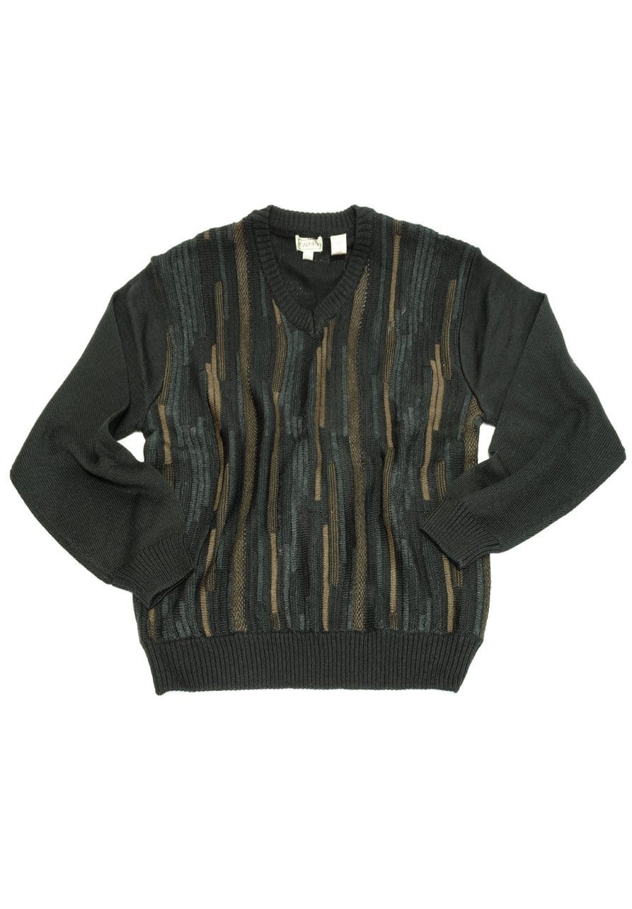 Cavori Jacquard Sweater, V-Neck 448621 0998