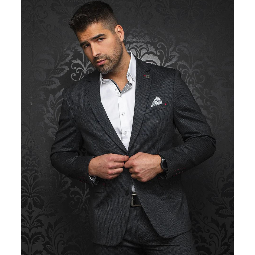 Au Noir Stretch Blazer - Scott DK Grey