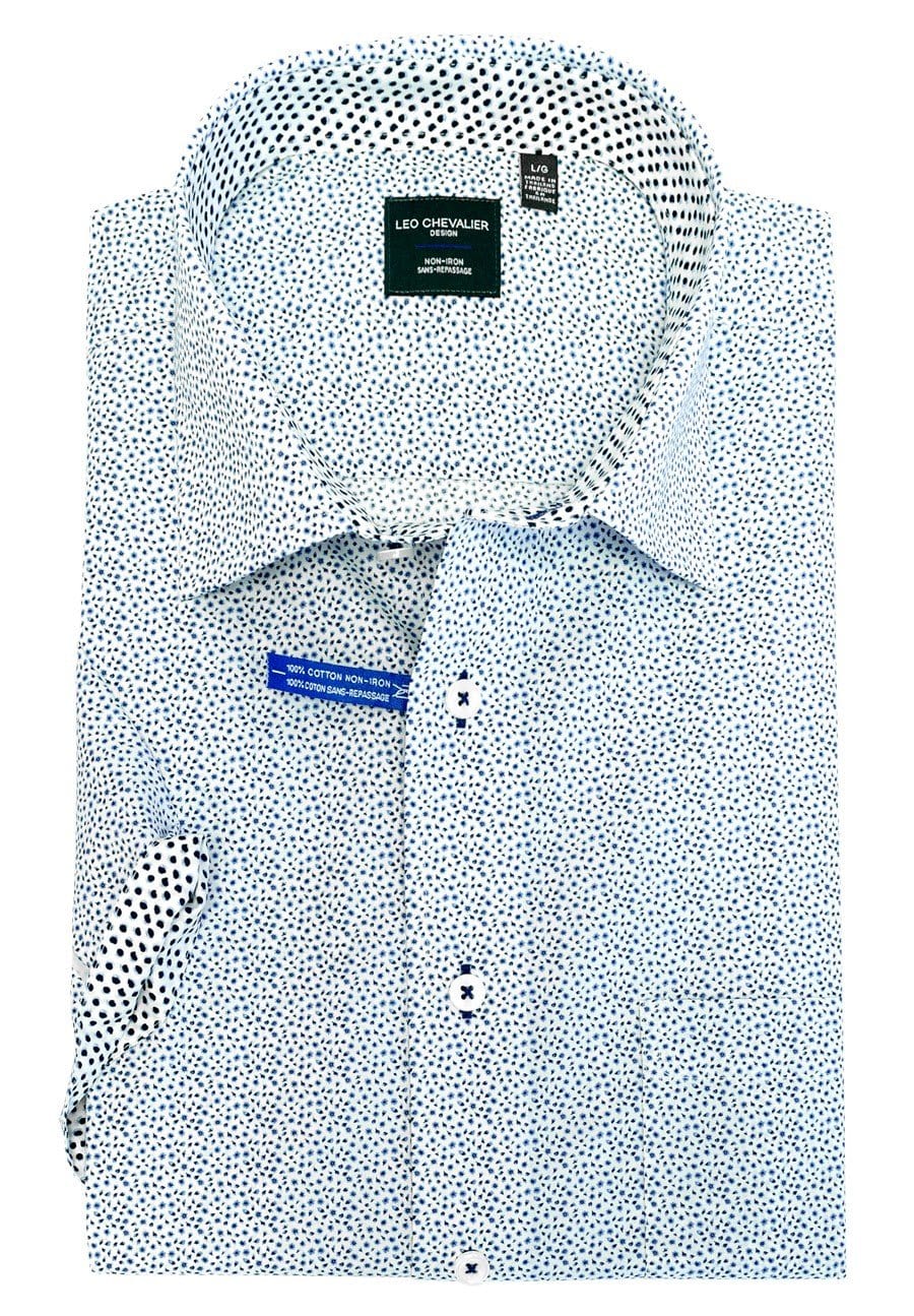 100% Cotton Non-Iron Regular Fit Printed Sport Shirt - 524358