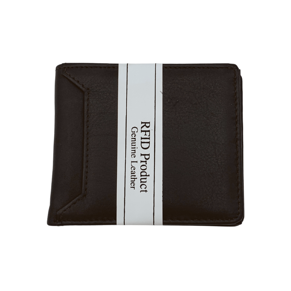 Bifold Wallet Featuring ID Window Bill Compartment Made with Genuine Leather - 1010