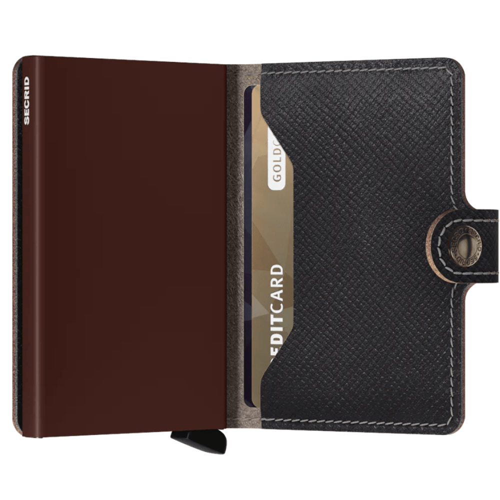 Secrid Mini Wallet- Saffiano Brown