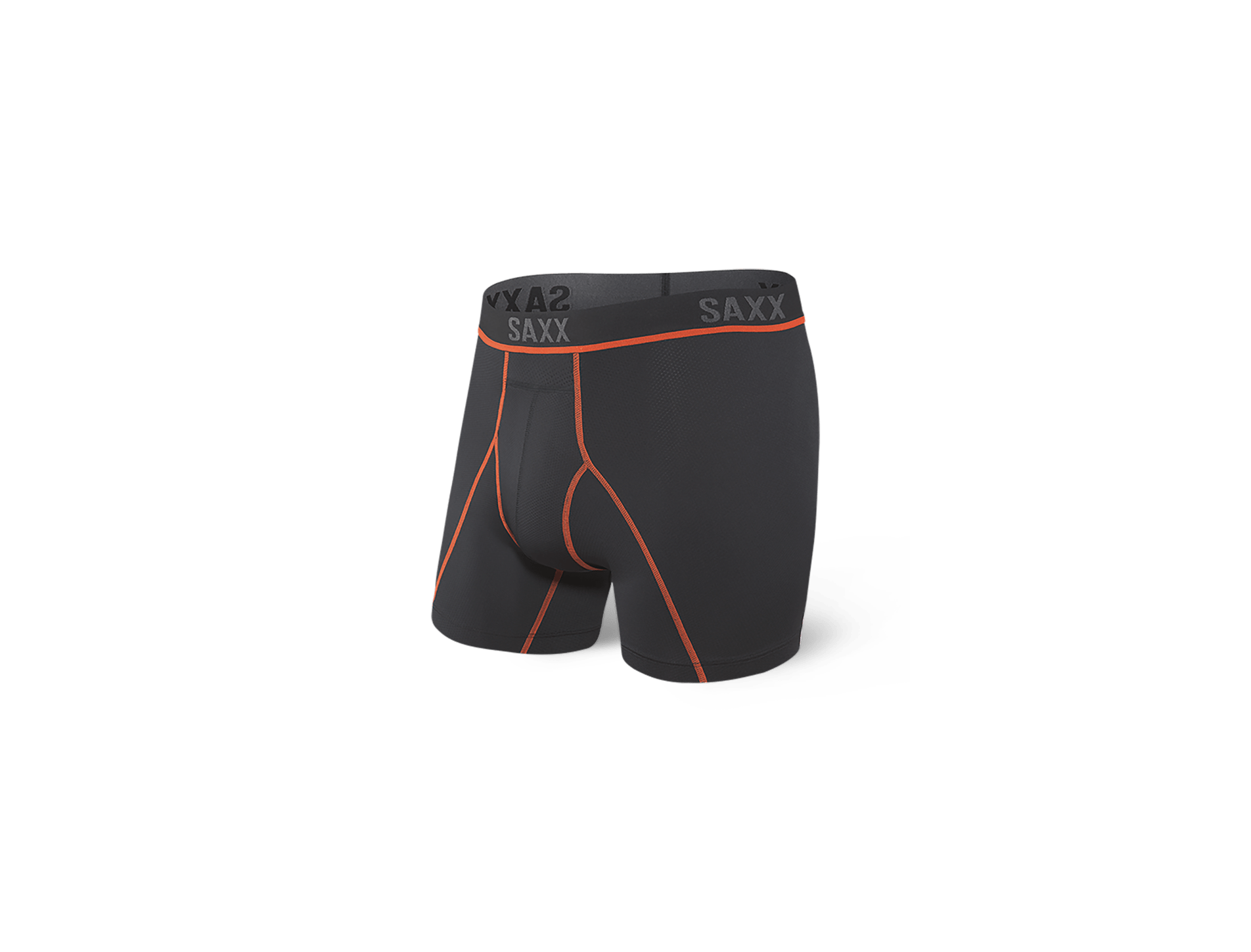 SAXX Kinetic Light Compression Mesh Boxer Brief - Black/Vermillion - SXBB32 - BVR