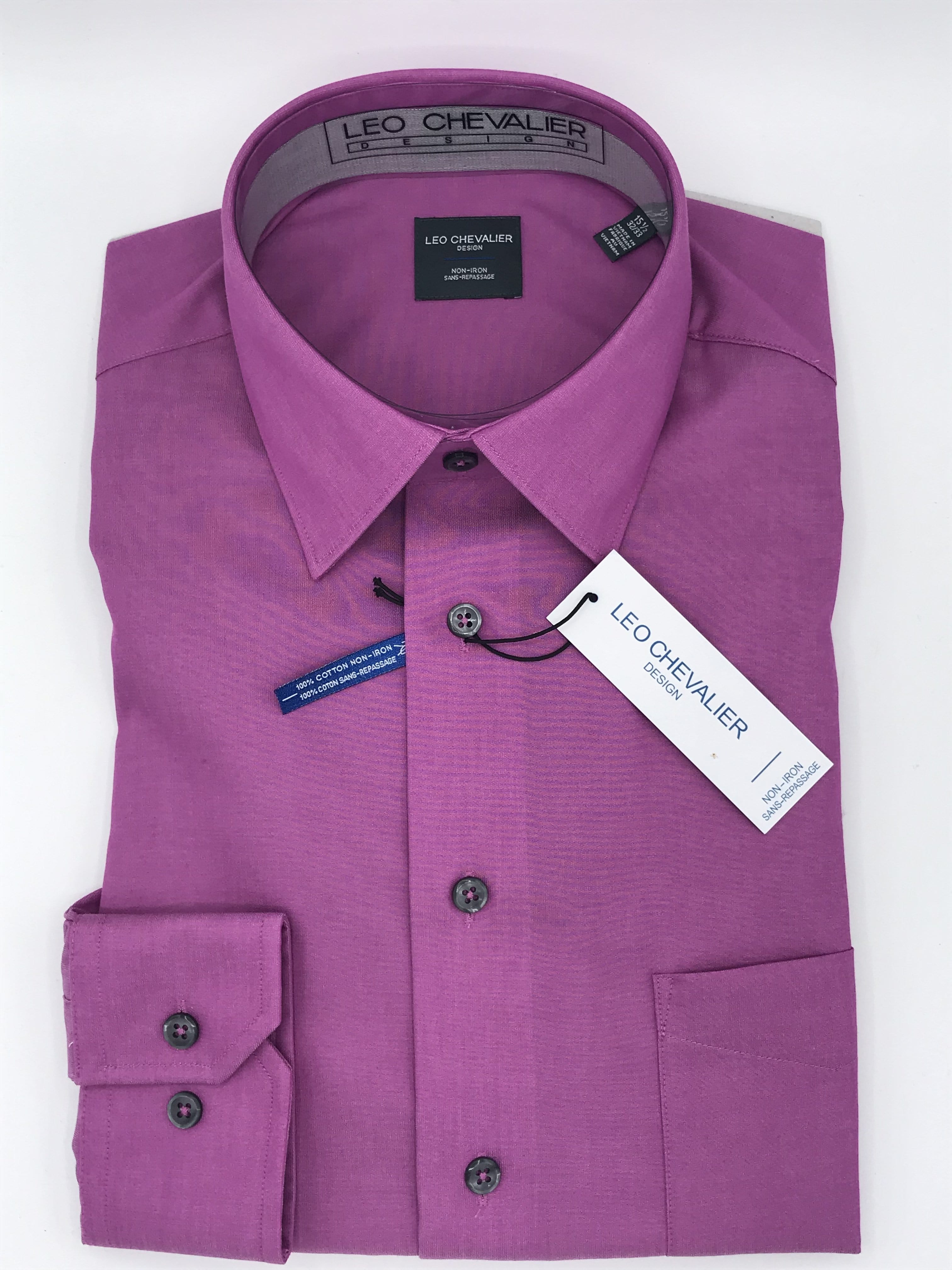 Leo Chevalier 100% Cotton Dress Shirt - 225121 - Assorted Colours