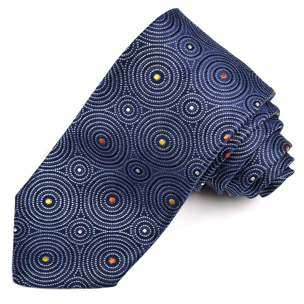 Dion 'Circular Dot Medallion' Pattern Tie - P37310 - Assorted Colours