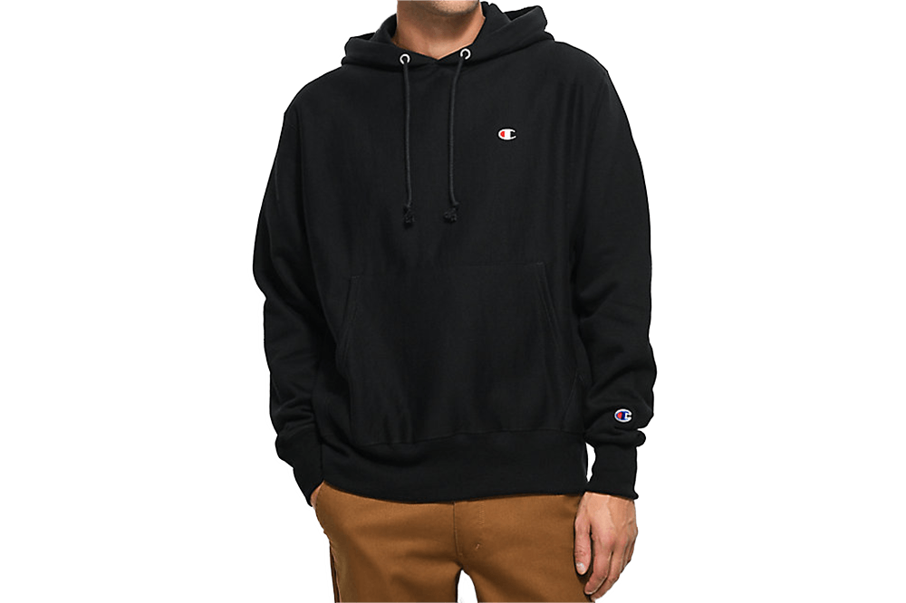 champion black reverse weave pullover sweatshirt