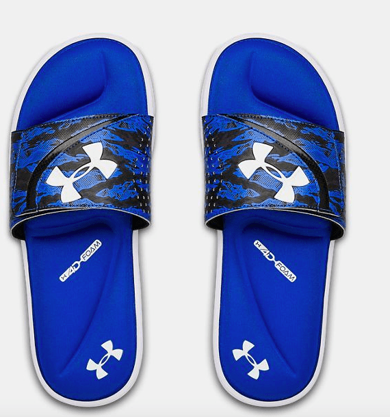 under armour slides blue