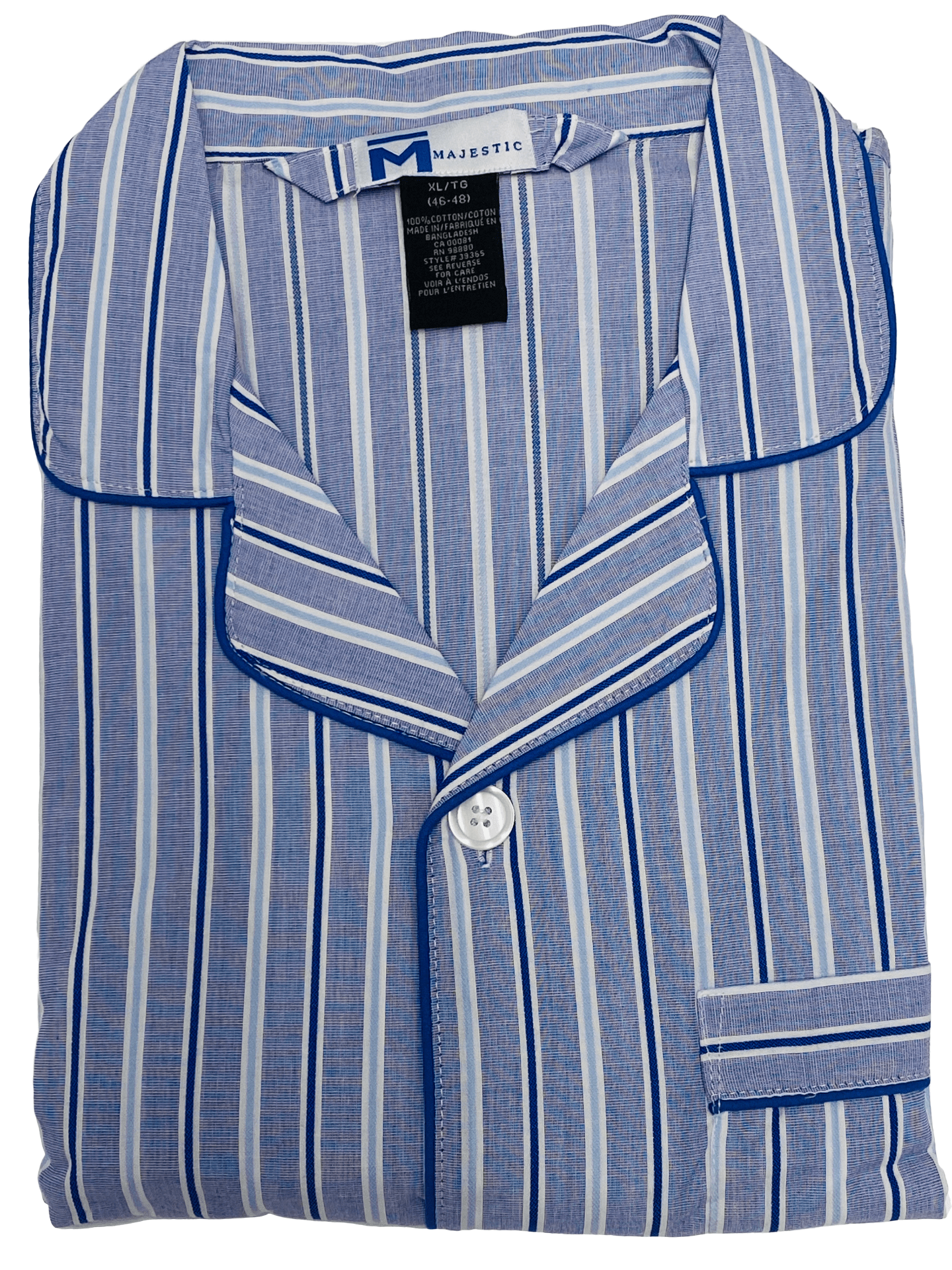 Majestic International Light Purple Striped Cotton Pyjamas - 39365