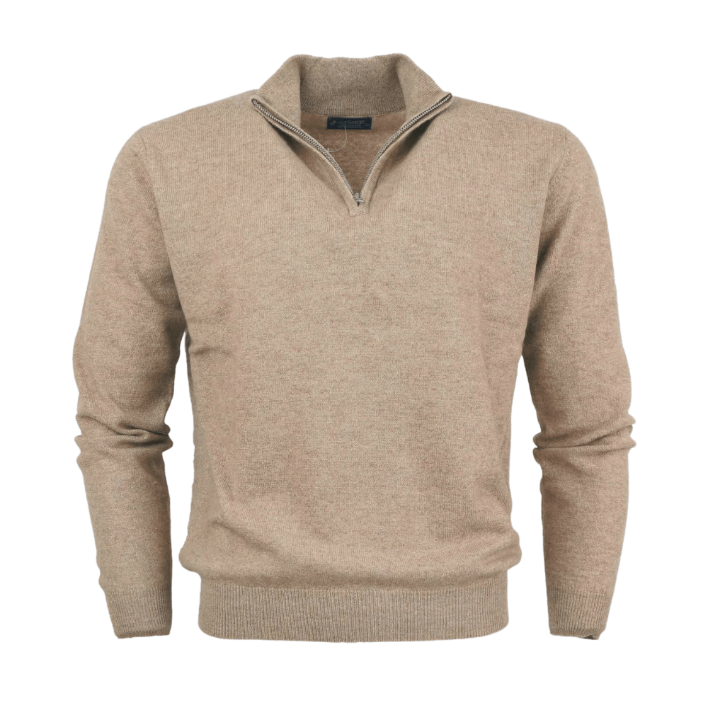 EVSEG Cashmere 1/4 Zip Sweater - 3015 - 137 - Assorted Colours