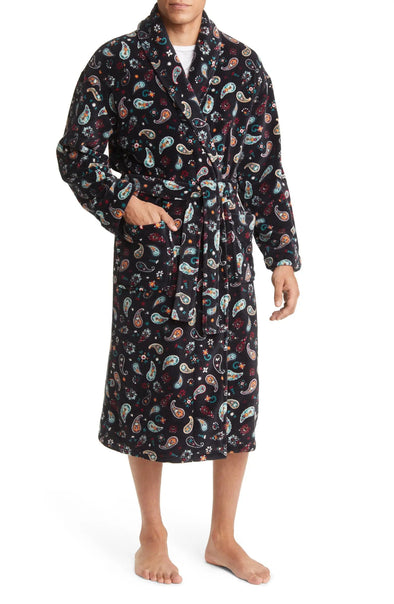 Majestic Men's Paisley Silk Shawl Robe