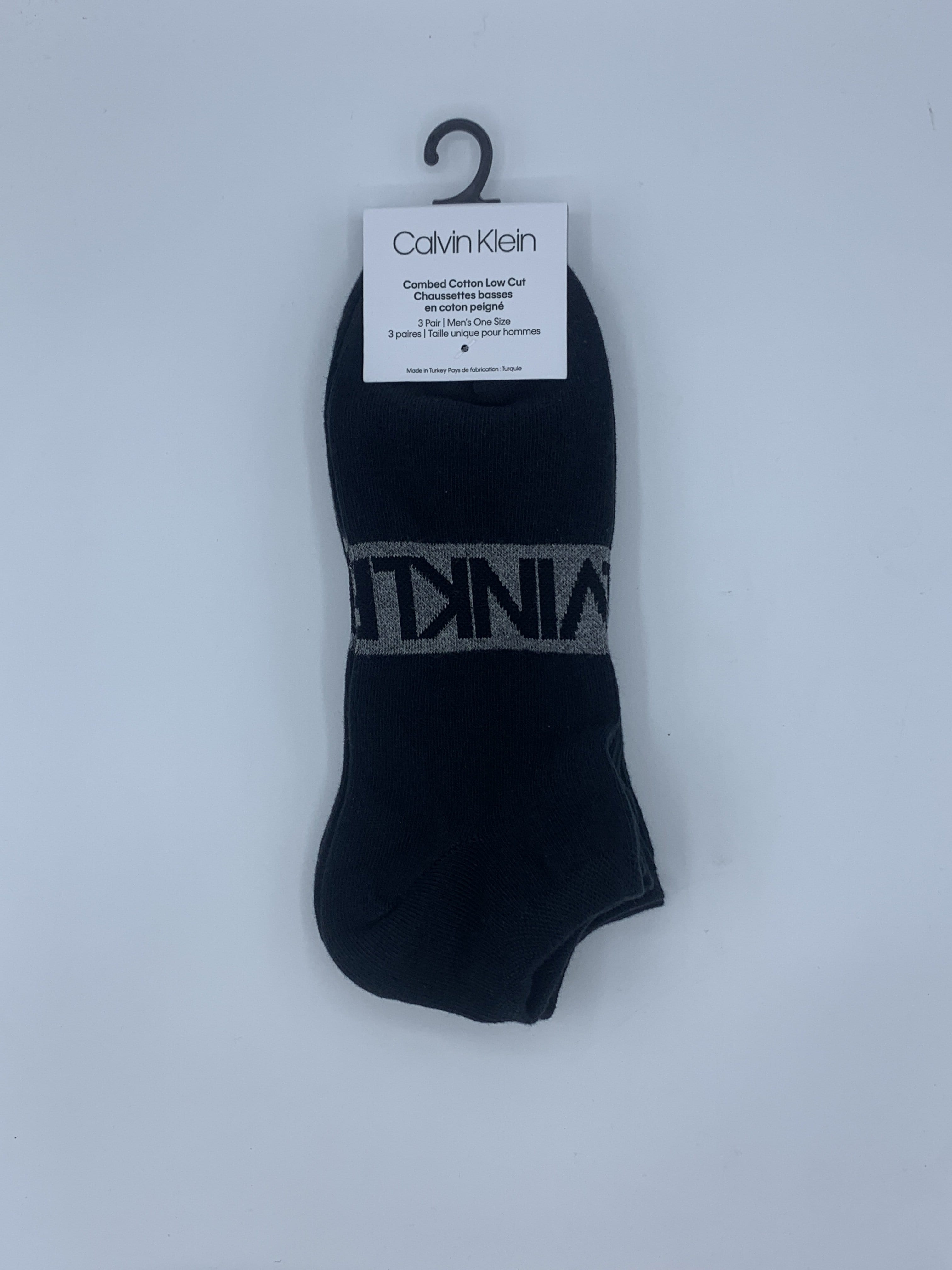 Calvin Klein Combed Cotton Low Cut Socks - 3 Pack