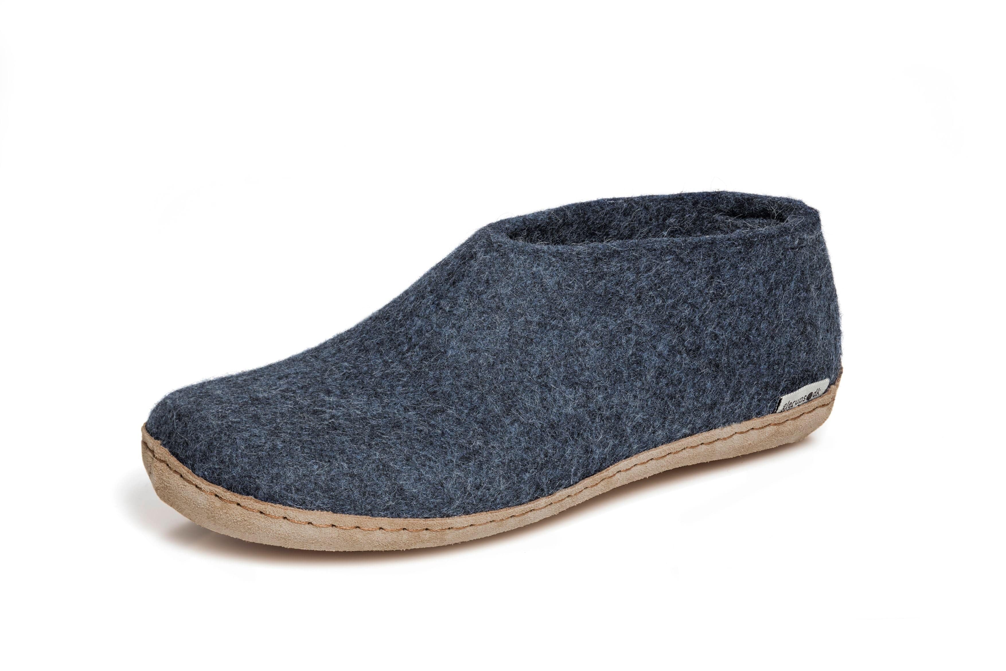 Glerups Slipper: Shoe, Denim, Leather A-10-00