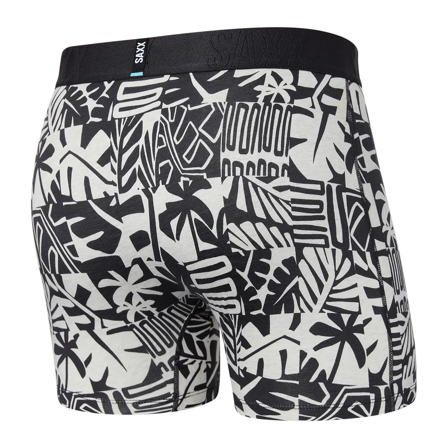 SAXX DropTempâ¢ Cooling Cotton Boxer Brief Beach Tiles - Black - SXBB44 - BTL