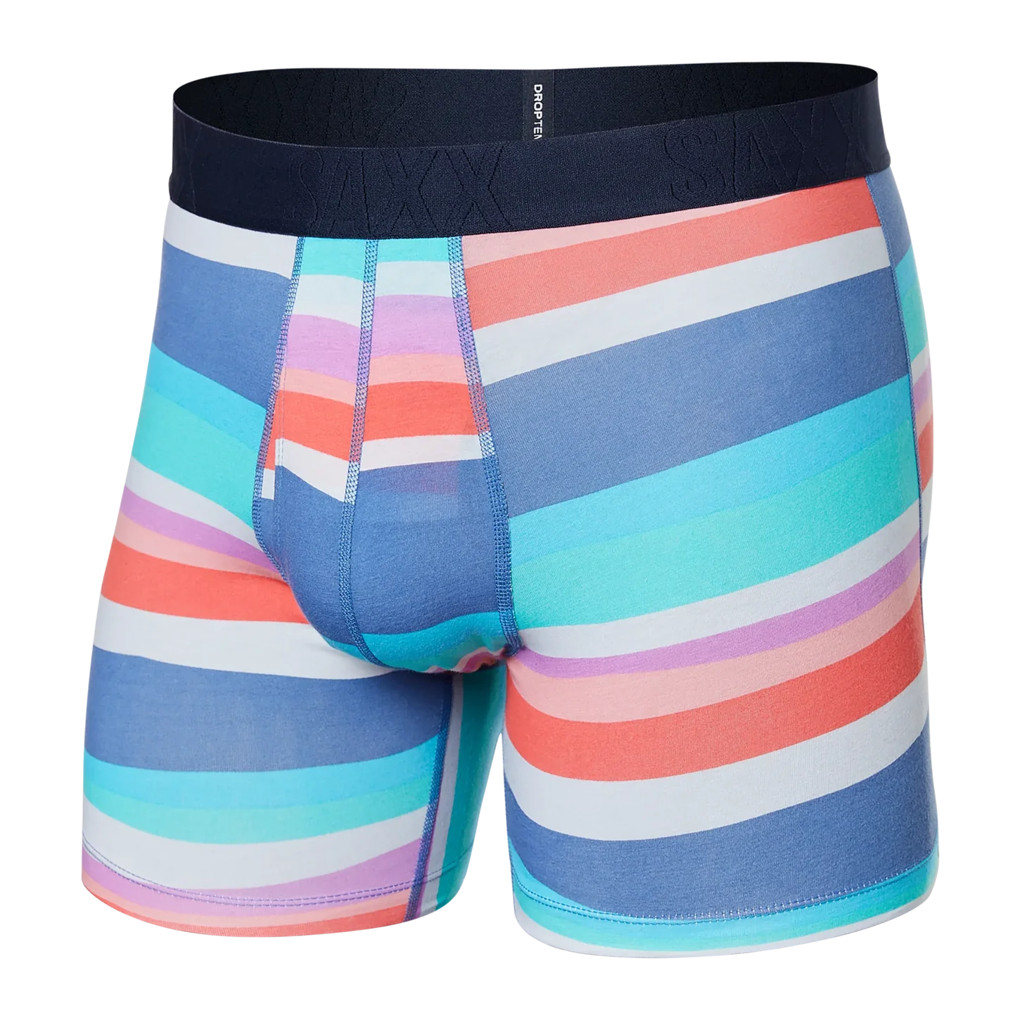 SAXX DropTempâ¢ Cooling Cotton Boxer Brief Cutback Stripe - Multi - SXBB44 - CMS