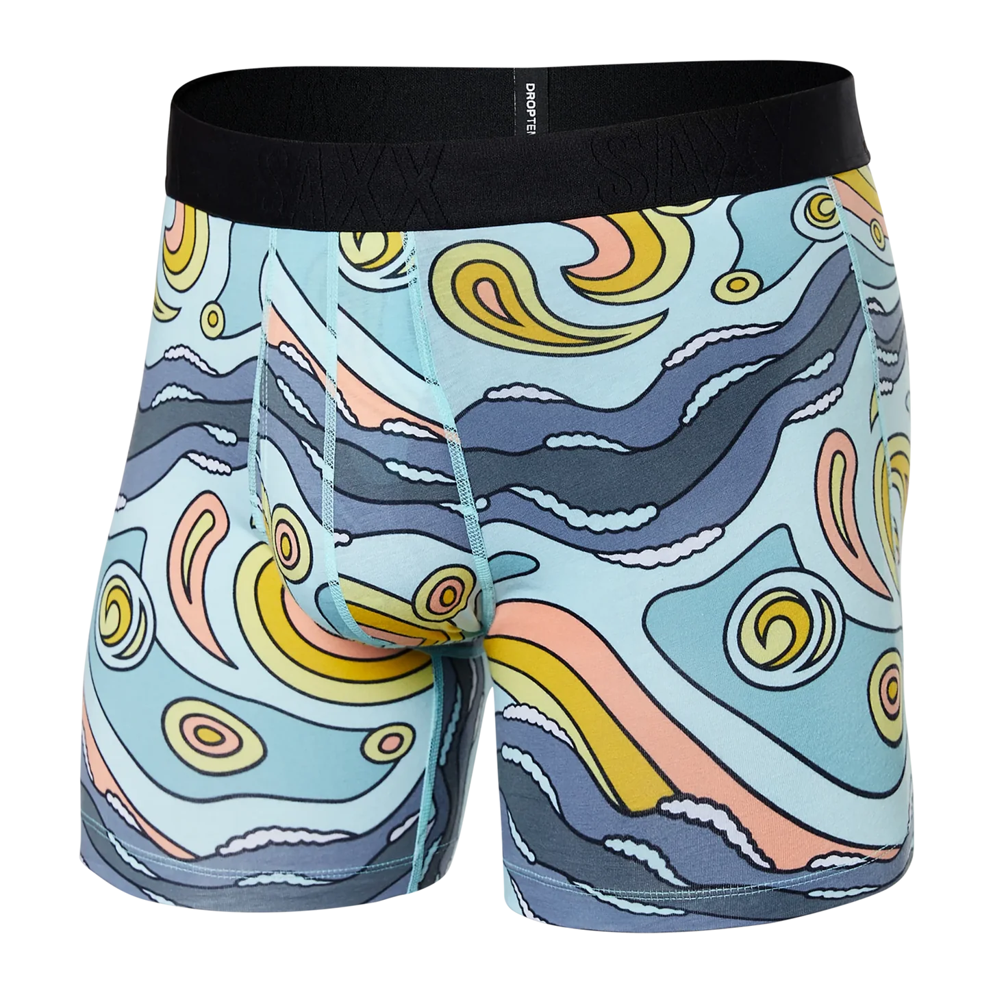 SAXX DropTempâ¢ Cooling Cotton Boxer Brief Starry Surf - Light Blue - SXBB44 - SLB