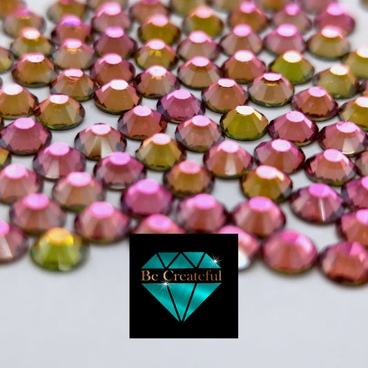 FLATBACK ROSE Pink Rhinestones - Large Rhinestone Selection – Be