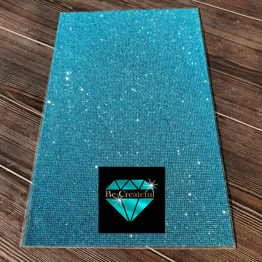 21x10.5 Black Diamond Rhinestone Adhesive Sheet