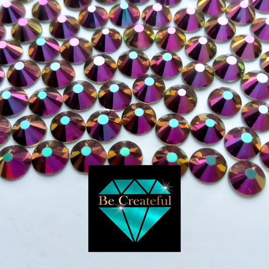 Be Createful - Flatback Foil Aurum Gold Glass Rhinestones