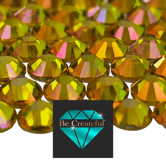 Flatback Foil Citrine Yellow Glass Rhinestones – Be Createful