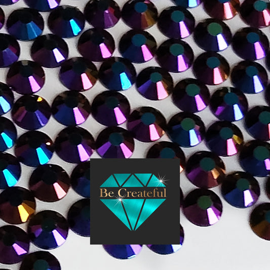 BULK Jet Black Glass FLATBACK Rhinestones – Be Createful