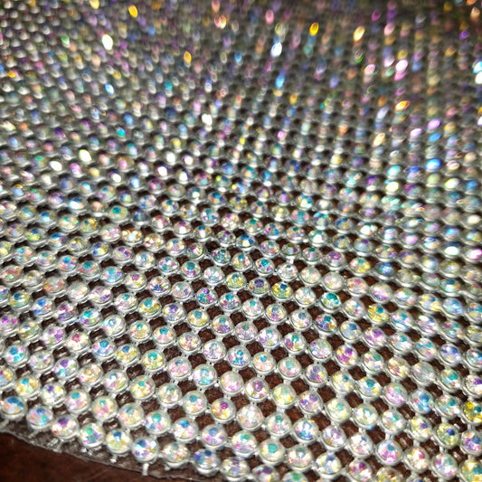  9x15 Inch Rhinestone Hot fix Mesh Fabric-Rhinestones Mesh  Trim-Hotfix Rhinestones Mesh-Rhinestone Material Fabric-Strass Hotfix Glass  Crystal Rhinestone for Craft Decoration Sewing Fashion Jewelry DIY