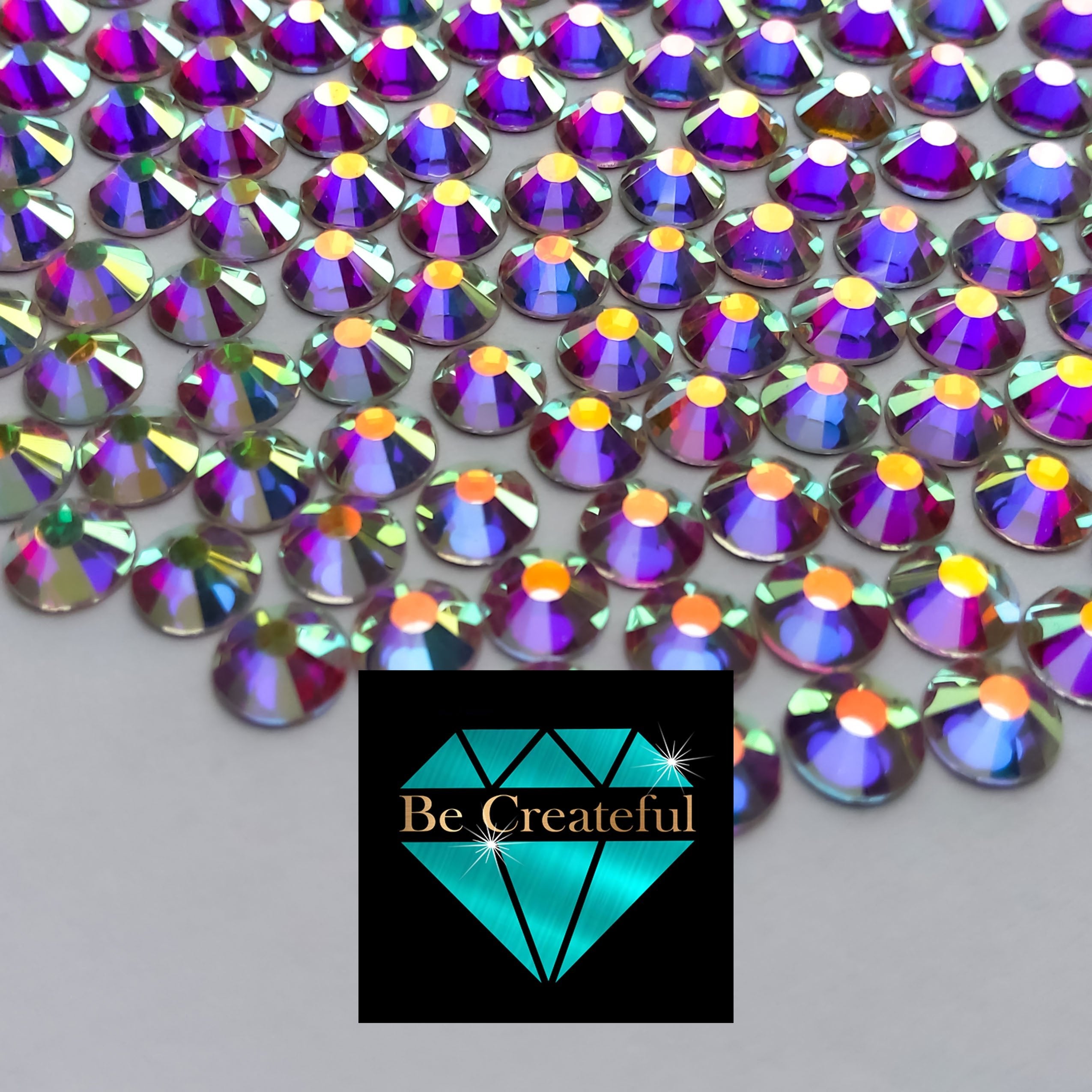 Be Createful - Flatback Foil Light Siam AB Glass Rhinestones