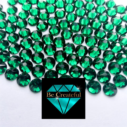 LUXE™ Chameleon Emerald Green Hotfix Glass Rhinestones – Be Createful