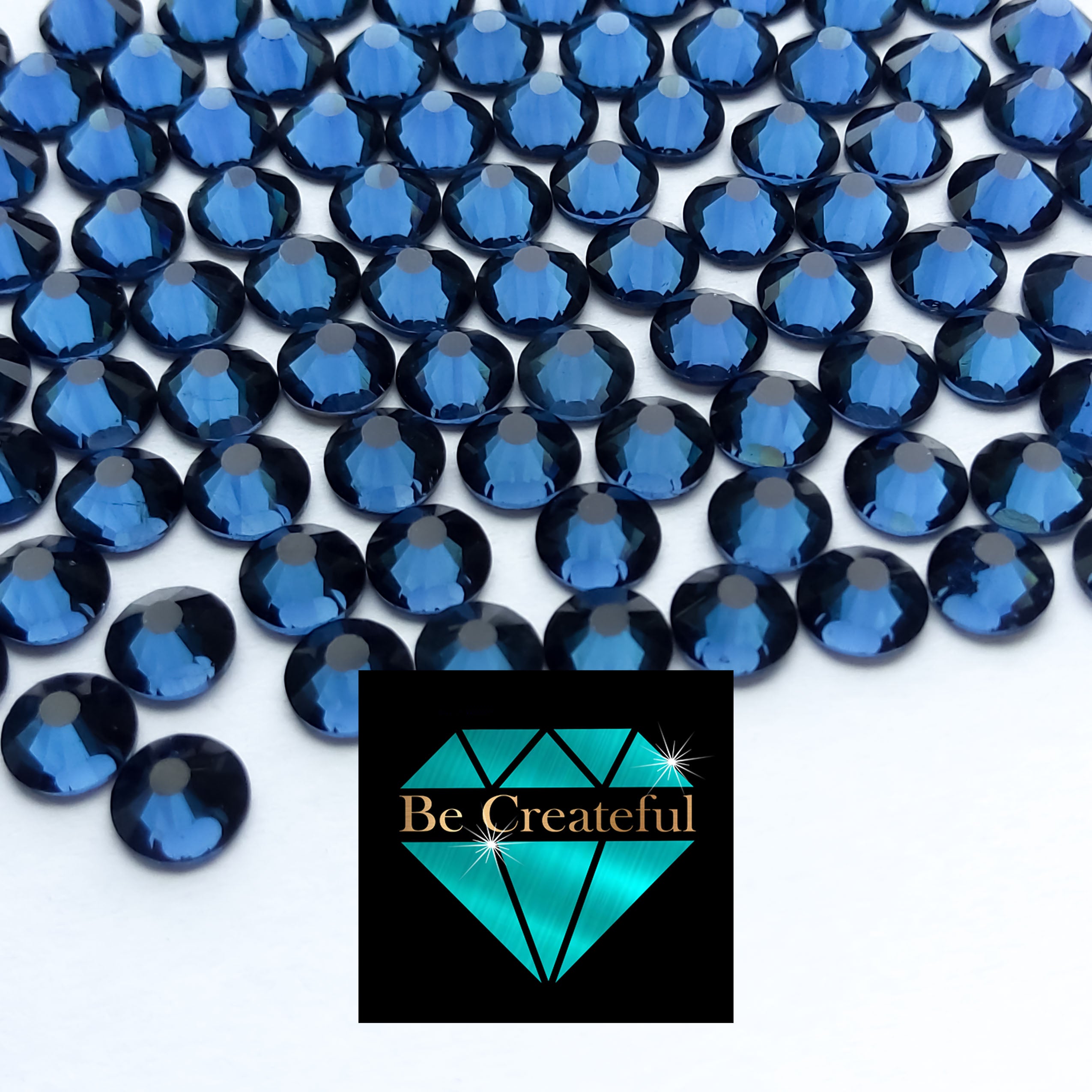 Be Createful - Flatback Foil Montana Navy Glass Rhinestones