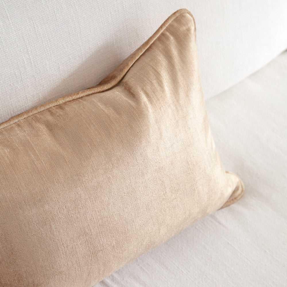 soft gold velvet cushion