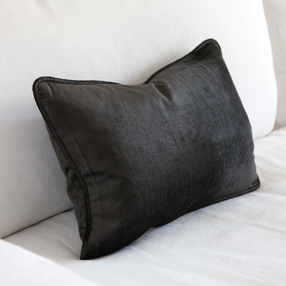 small black velvet cushion