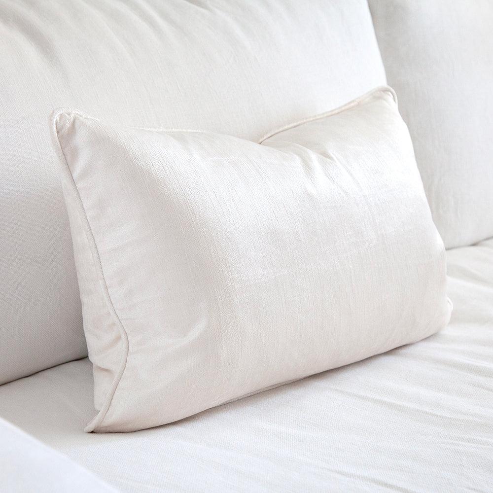 ivory velvet cushion