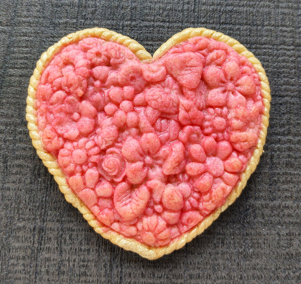 Rose Heart Silicone Cookie Mold – Artesão Cookie Molds