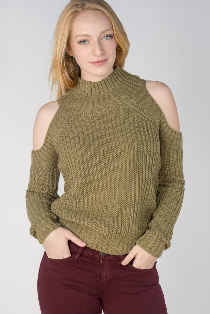 cold shoulder sweater