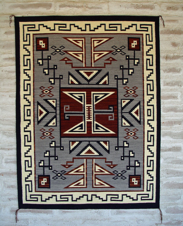 Navajo Rug for sale: Two Grey Hills/ Storm Pattern 