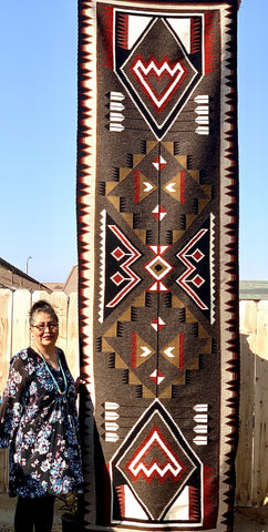 Innovative Design Runner : Navajo Rug : Frances Begay : Churro 1659