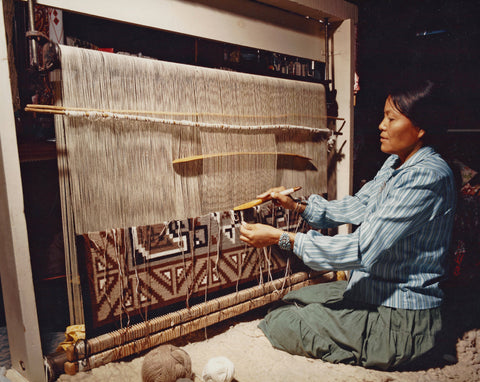 Helen Bia 1985 Navajo weaver Two Grey HIll