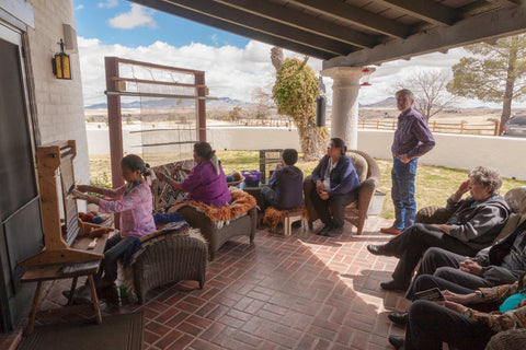 Timeless treasures of two grey hill exhibit special reception nizhoni ranch gallery Elsie Begay and grand kids