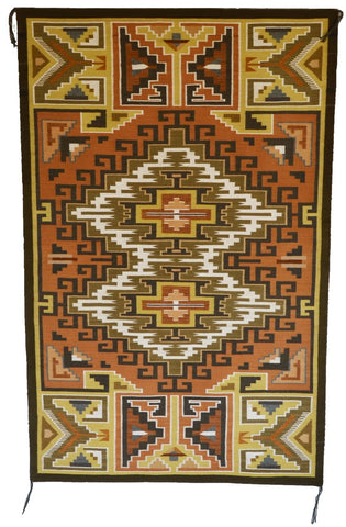 Burntwater Navajo Rug:  Irene Bia : Churro 1670 : 38" x 60"