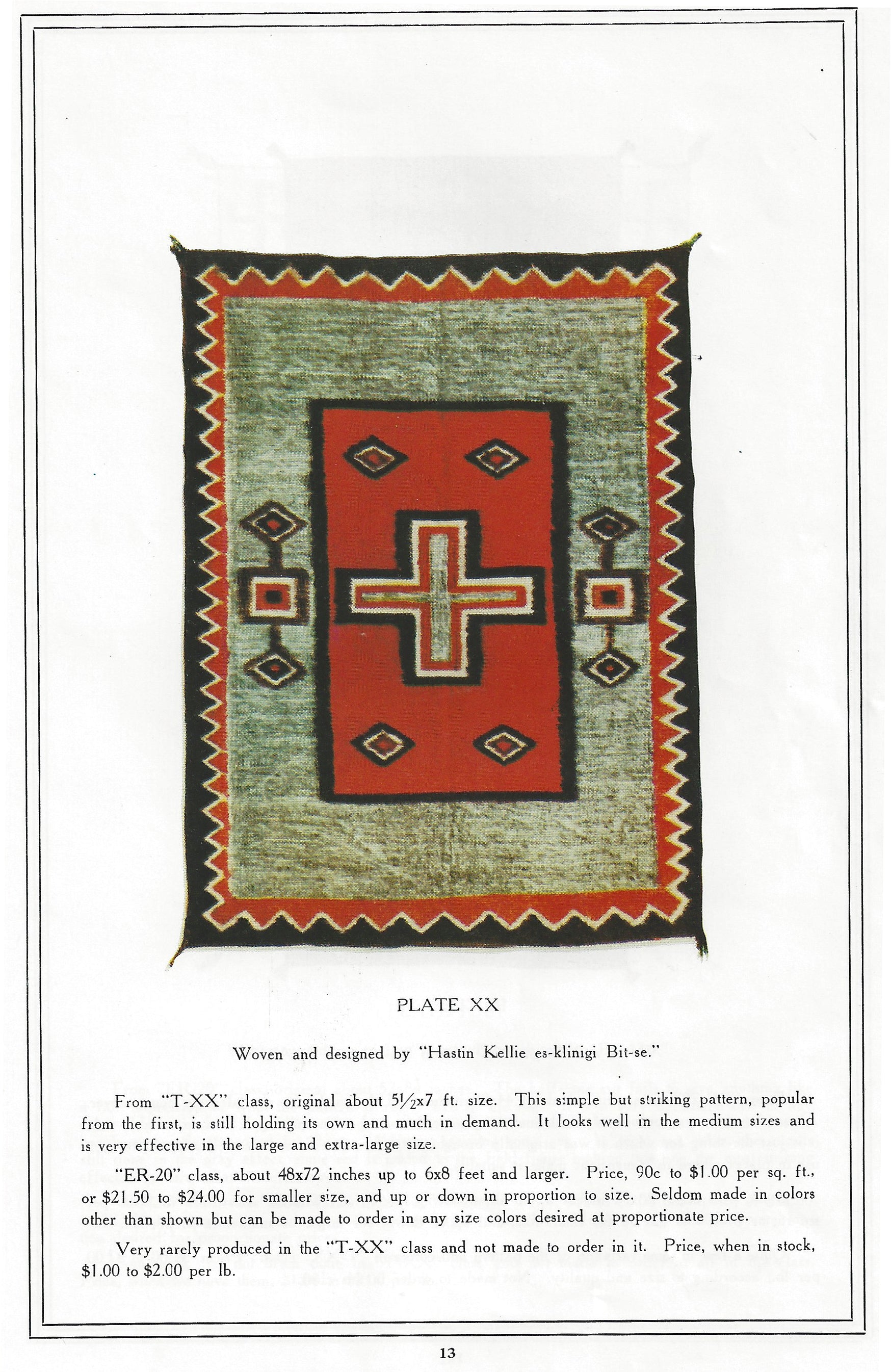 JB Moore- Hubbell Navajo Weaving : Historic : PC 109 : 58  x 98