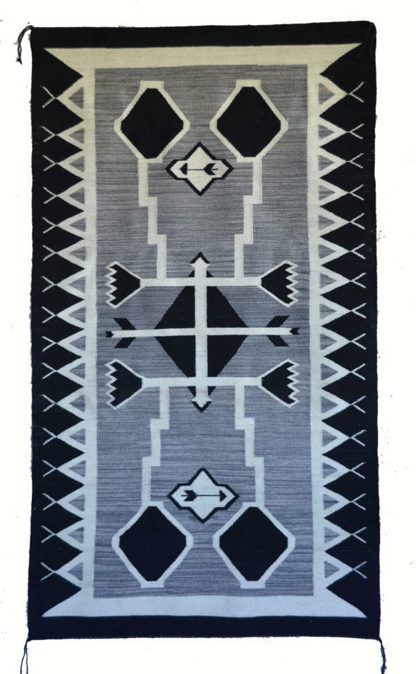 Storm Pattern Pictorial Navajo Rug Irvin Phillips Churro 1484 34 Nizhoni Ranch Gallery