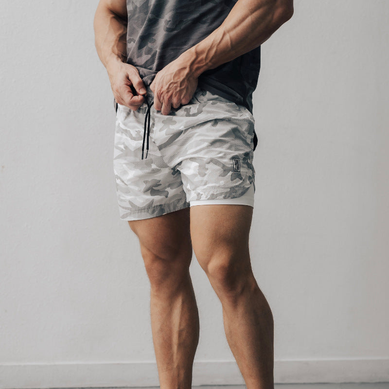 Keep Moving Lined Shorts - Blue Camo