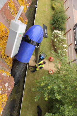 SkyVac Gutter Clean Action Shot 3