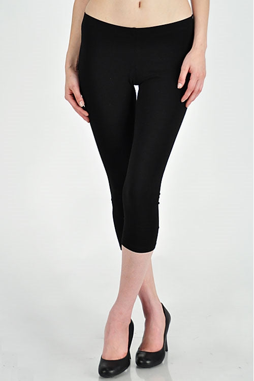 Basic Capri Legging in Black