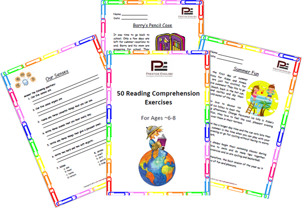 FREE 50 Reading Prehension Exercises For Ages 6 8