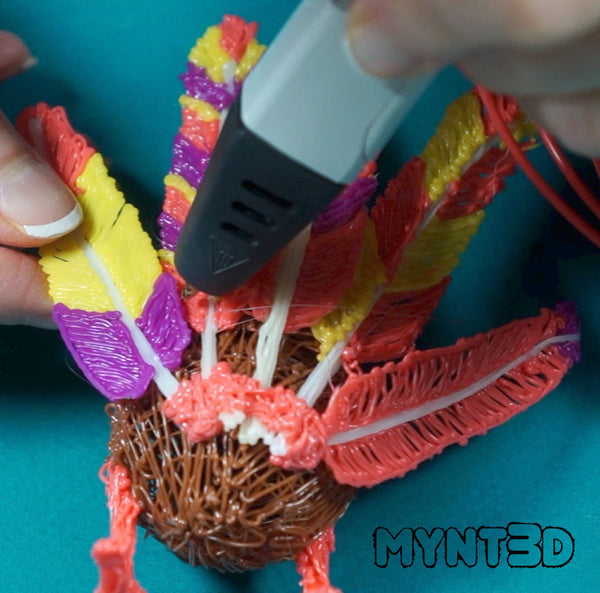 3D printing pen turkey template on how to make a new holiday craft | Basic instructions that include different feather designs | Learn now