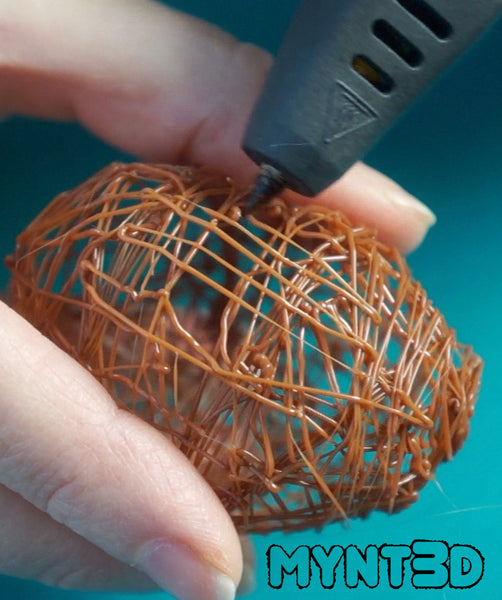 3D printing pen football art -use the free printable project template from MYNT3D Great decorations for a Super Bowl party