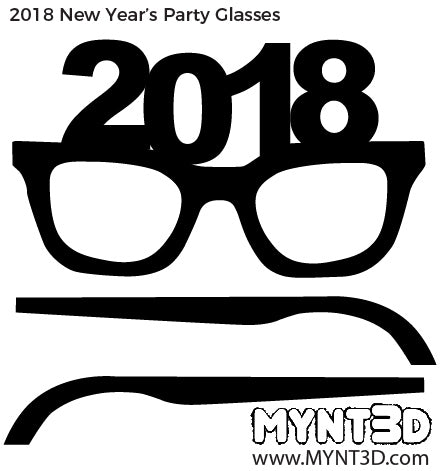 3D printing pen FREE template New Years Eve holiday DIY glasses project 